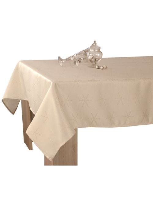 Nappe Lurex Entretien facile - Crème et Doré - Kiabi