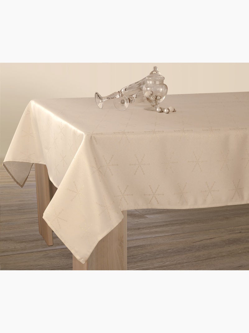 Nappe Lurex Entretien facile - Crème et Doré Blanc Doré - Kiabi