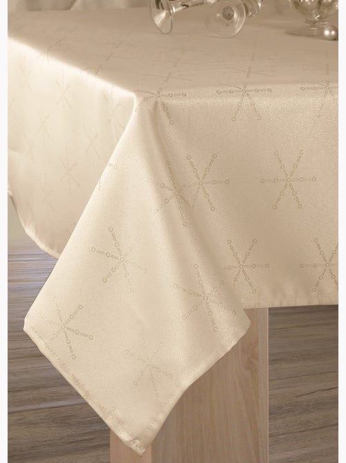 Nappe Lurex Entretien facile - Crème et Doré - Kiabi