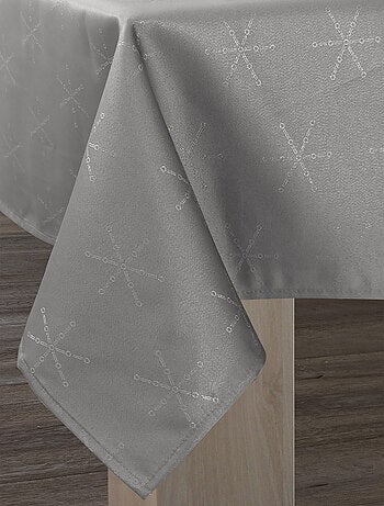 Nappe Lurex Entretien facile - Anthracite Argenté