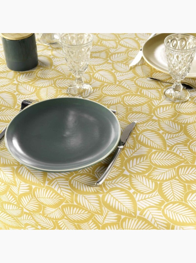 Nappe microfibre imprimee divany Jaune - Kiabi