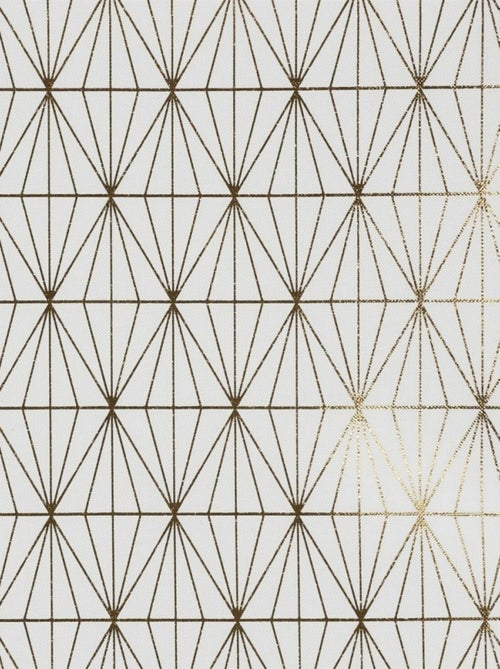 Nappe motif géométrique doré 140x250cm - Kiabi