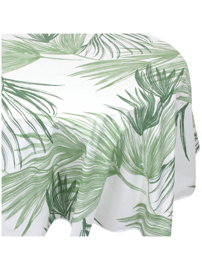 Nappe OASIS coton enduction acrylique Ovale Vert - Kiabi