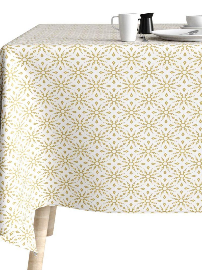 Nappe Polyester à motifs Flocon Beige - Kiabi