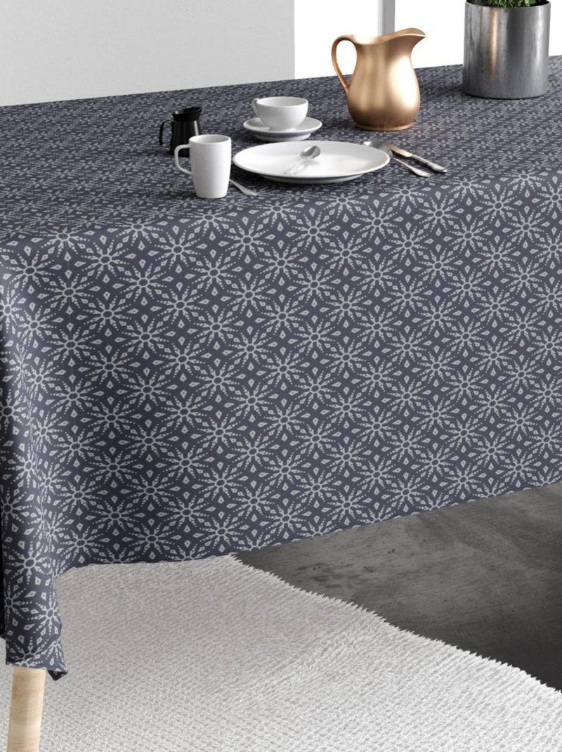 Nappe Polyester à motifs Flocon Gris - Kiabi