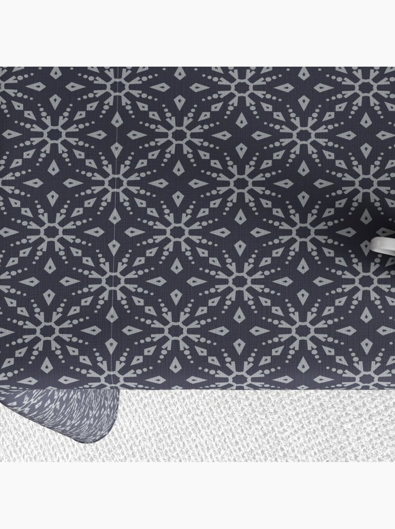 Nappe Polyester à motifs Flocon Gris - Kiabi