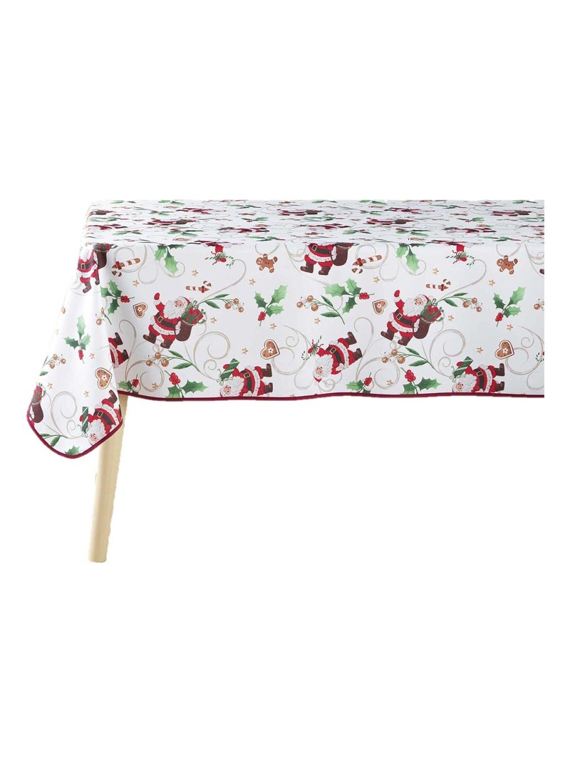 Nappe polyester Collection Pere Noel enchante Blanc - Kiabi