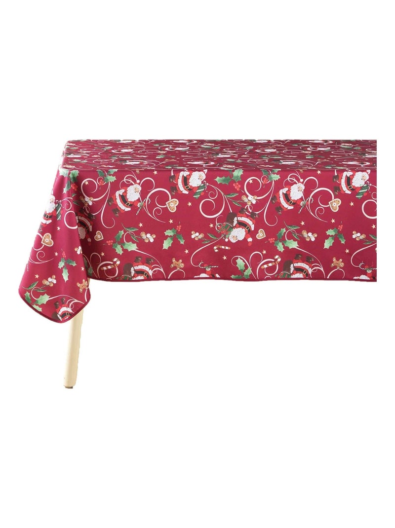 Nappe polyester Collection Pere Noel enchante Rouge - Kiabi