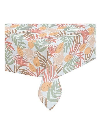 Nappe polyester feuillage tropical