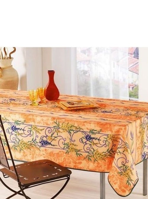 Nappe Provençale Rectangle AntiTâche Glycine 100% Polyester - Kiabi