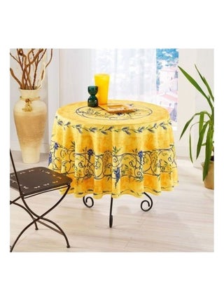 Nappe Provençale Ronde AntiTâche Glycine 100% Polyester