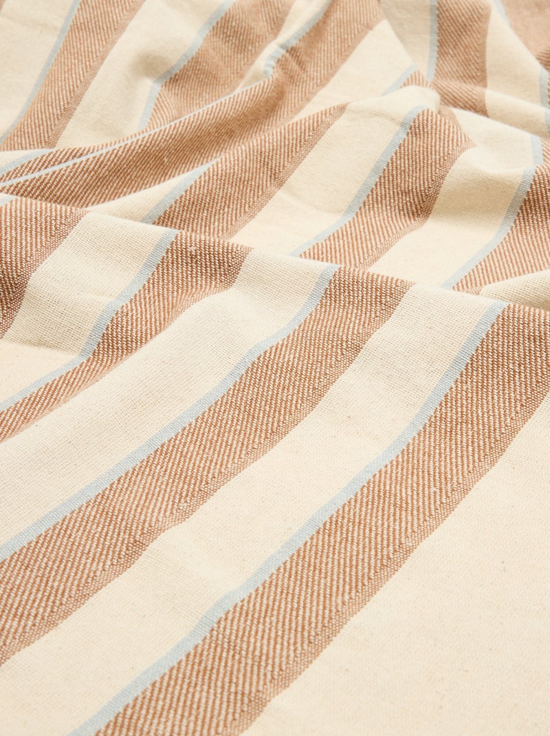 Nappe rayée 150X250 cm Terracotta - Kiabi