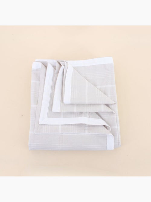 Nappe rayée écrue 140x240cm - Kiabi