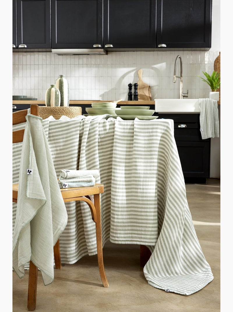 Nappe rayée – livia Vert eucalyptus - Kiabi