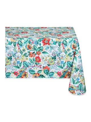 Nappe rectangle 140 x 240 cm Fleurs colorees