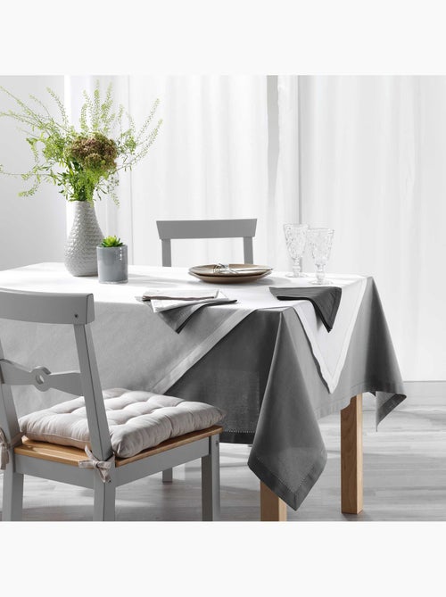Nappe rectangle 140x240cm Charlines gris - Kiabi