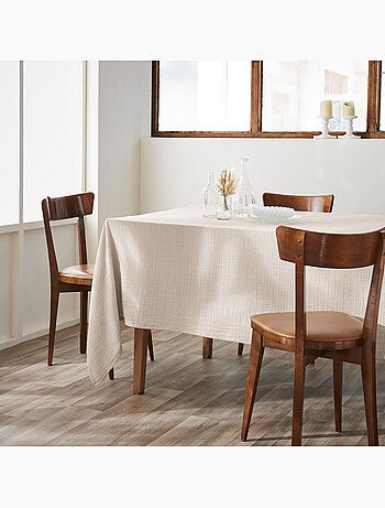Nappe rectangle + 6 serviettes de table – Double gaze de coton GAÏA