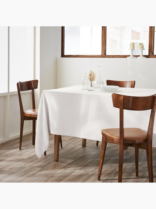 Nappe rectangle + 6 serviettes de table – Double gaze de coton GAÏA - Kiabi