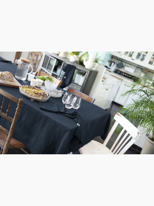 Nappe rectangle + 6 serviettes de table – Double gaze de coton GAÏA - Kiabi