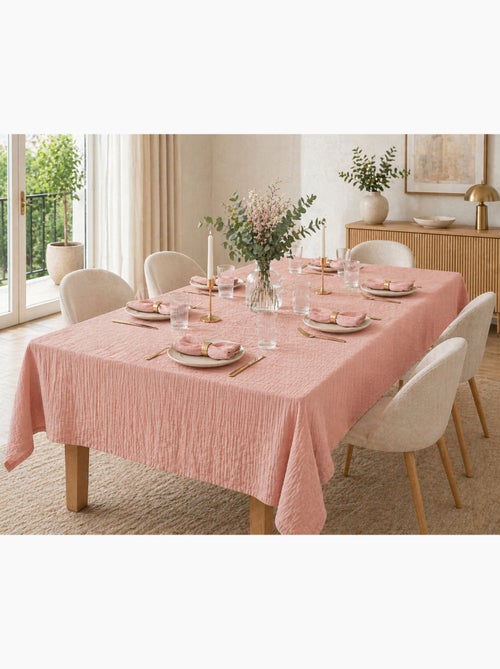 Nappe rectangle + 6 serviettes de table – Double gaze de coton GAÏA - Kiabi Nappe rectangle + 6 serviettes de table – Double gaze de coton GAÏA - Kiabi