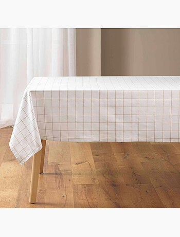 Nappe rectangle à carreaux en polycoton