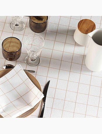 Nappe rectangle à carreaux en polycoton