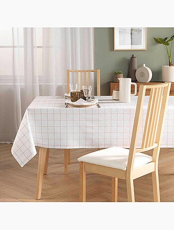 Nappe rectangle à carreaux en polycoton
