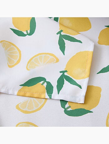 Nappe rectangle anti tache imprimée citron