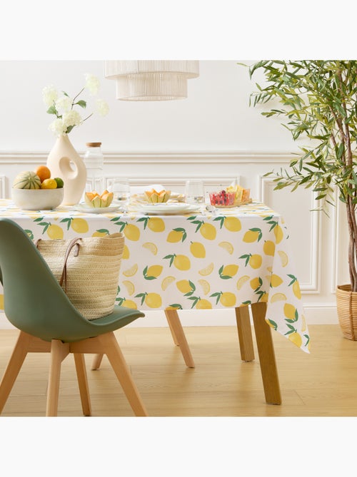 Nappe rectangle anti tache imprimée citron - Kiabi