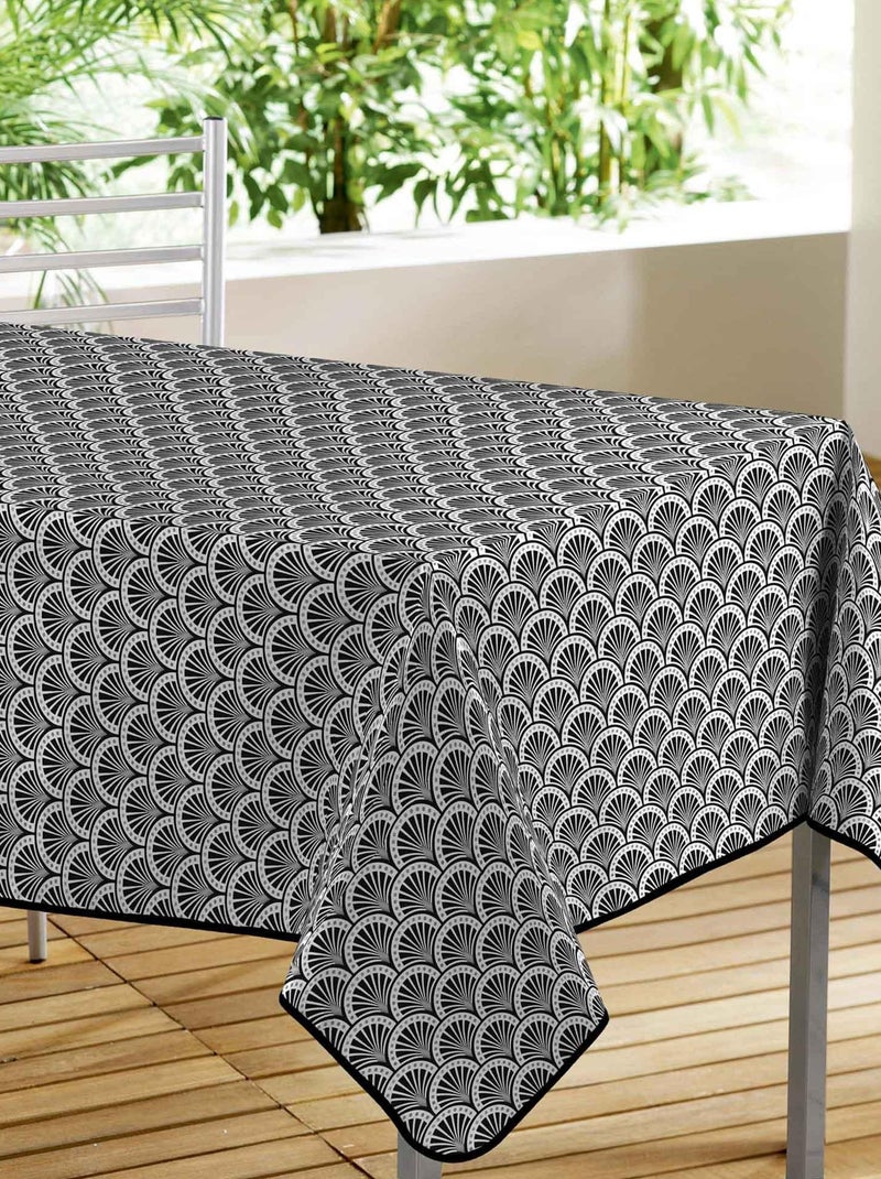 Nappe rectangle Collection Art chic Bald Gris Noir - Kiabi