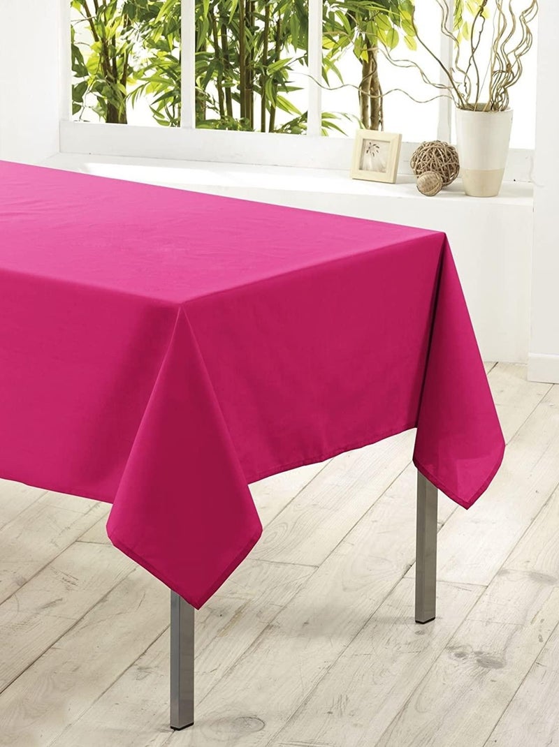 Nappe rectangle Collection Essentiel top couleur Rose fushia - Kiabi