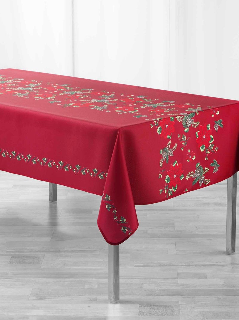 Nappe rectangle Collection Noel Isadore Rouge - Kiabi