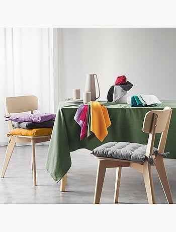 Nappe rectangle coton recycle 140 x 240 cm Grand mistral bordeaux