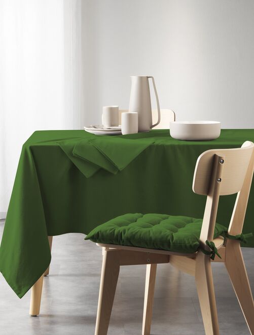 Nappe rectangle coton recycle 140 x 240 cm Grand mistral vert - Kiabi