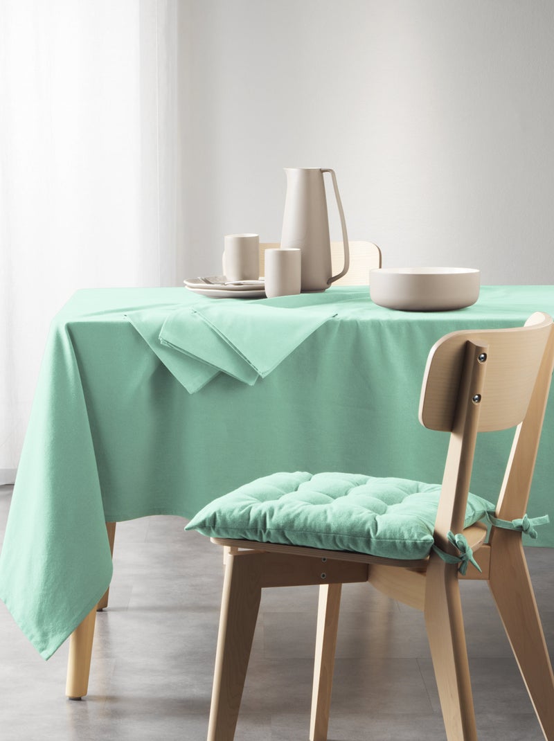 Nappe rectangle coton recycle Collection Grand mistral Vert clair - Kiabi