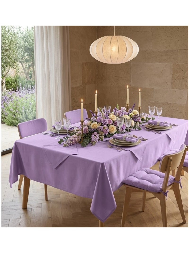 Nappe rectangle coton recycle mistral Mauve lilas - Kiabi