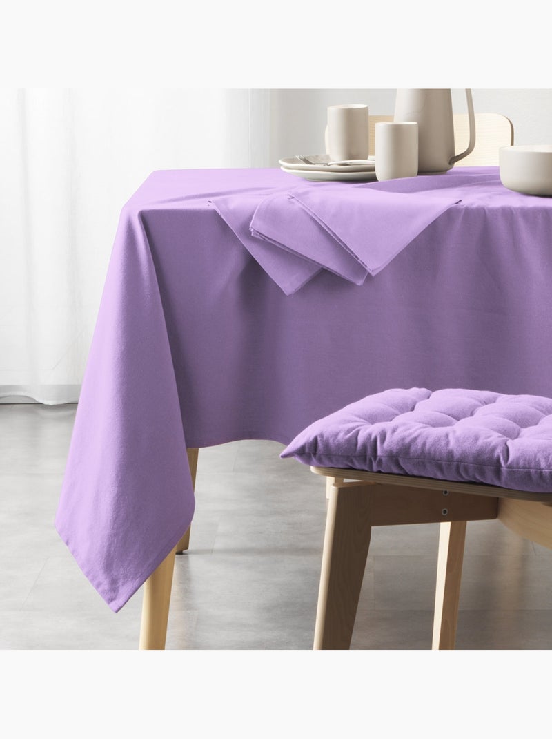 Nappe rectangle coton recycle mistral Mauve lilas - Kiabi