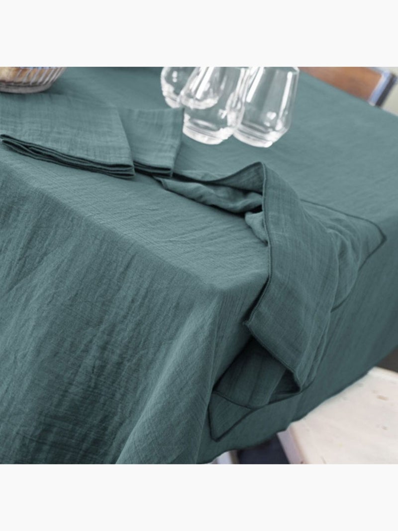 Nappe rectangle en Gaze de coton Bleu canard - Kiabi