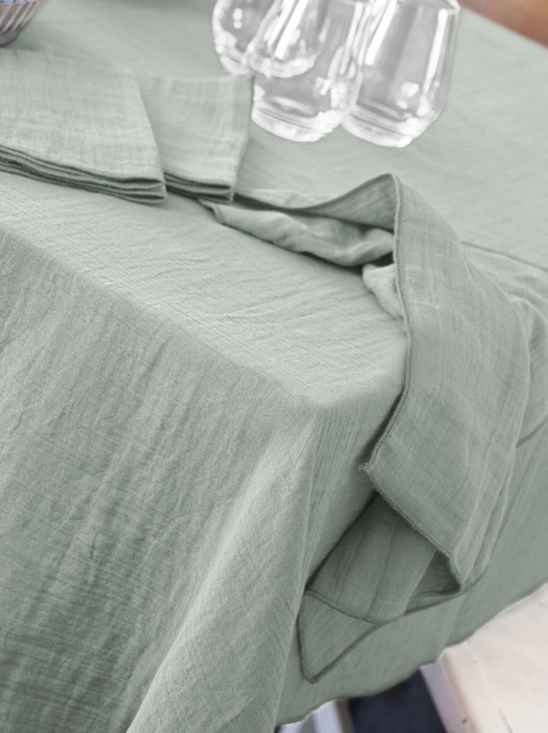 Nappe rectangle en Gaze de coton Bleu clair - Kiabi