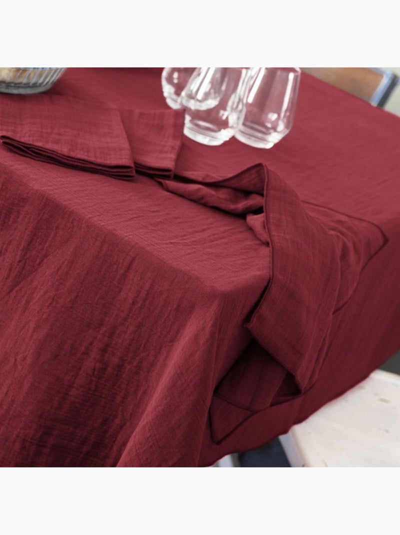Nappe rectangle en Gaze de coton Bordeaux - Kiabi