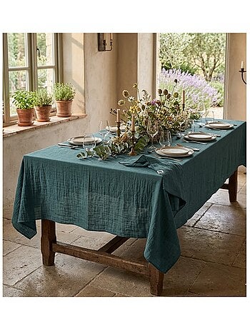 Nappe rectangle en gaze de coton Gaia