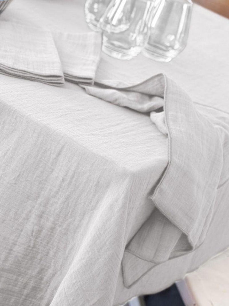 Nappe rectangle en Gaze de coton Gris clair - Kiabi