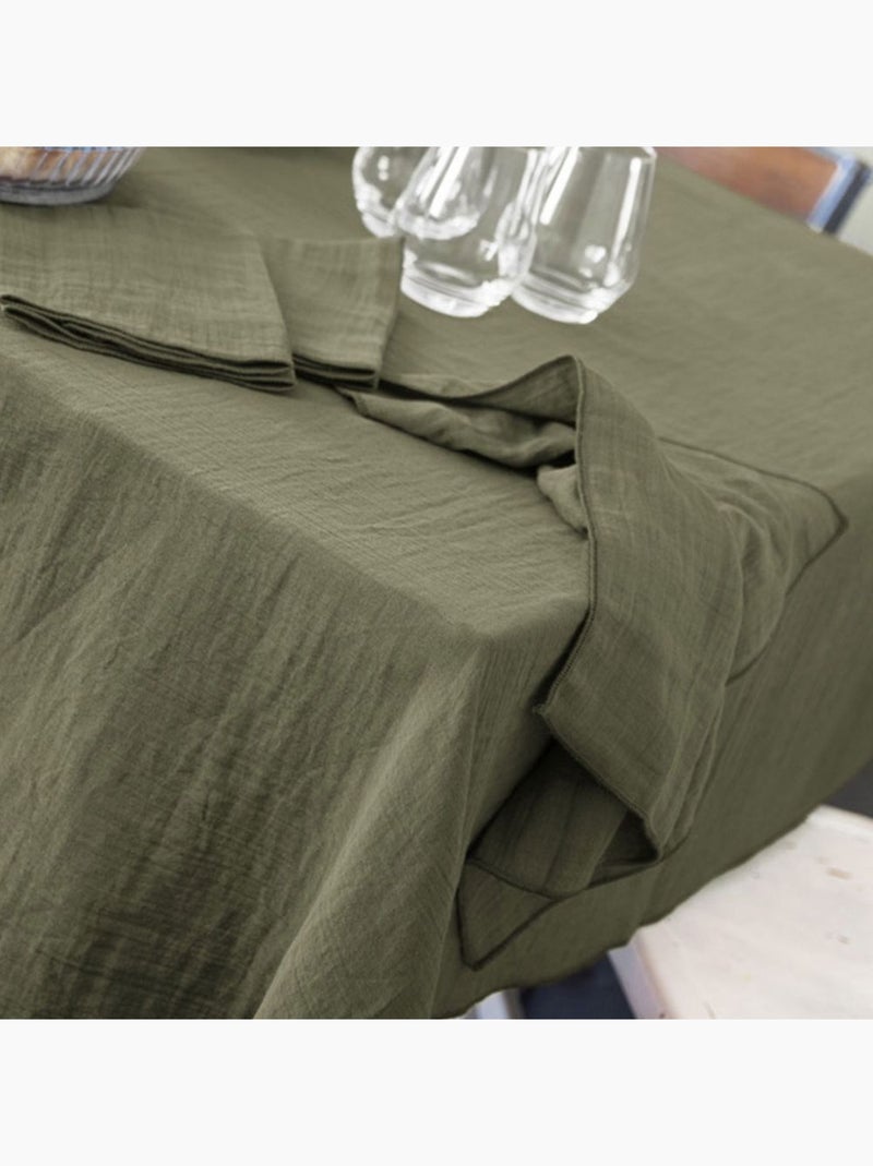 Nappe rectangle en Gaze de coton Kaki - Kiabi