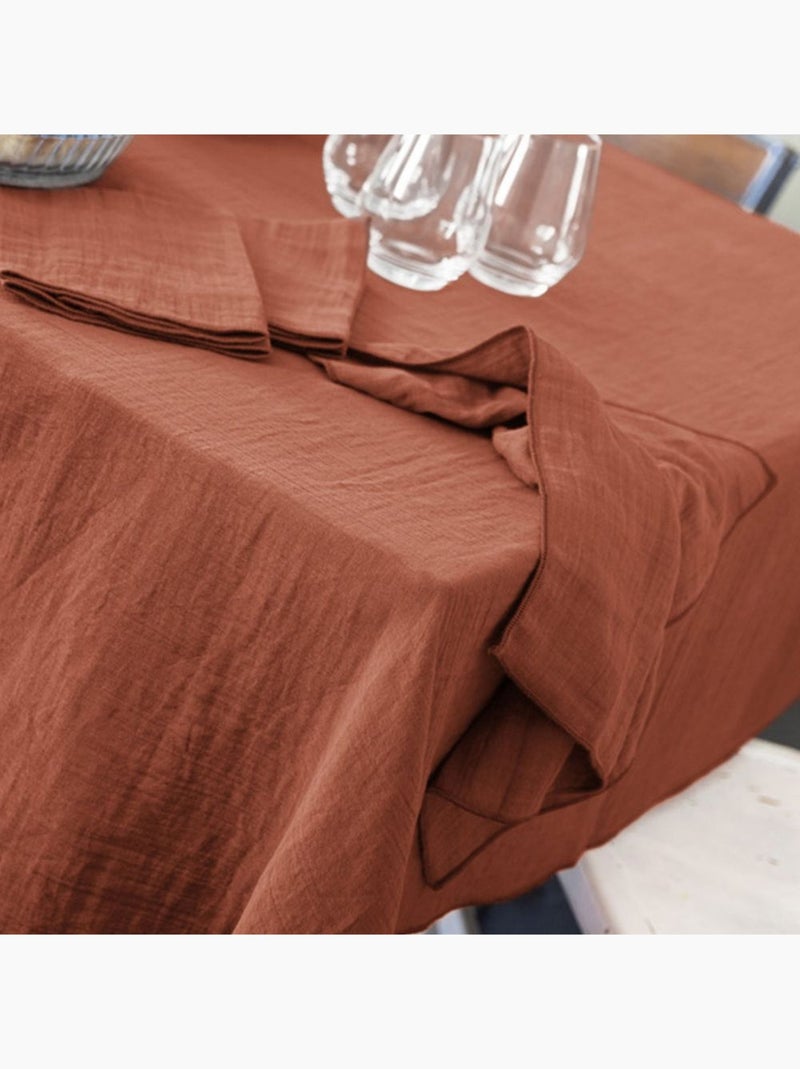 Nappe rectangle en Gaze de coton Orange - Kiabi