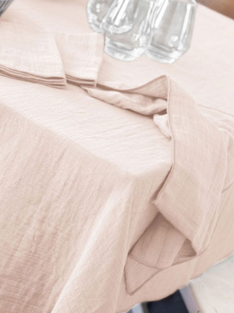 Nappe rectangle en Gaze de coton Rose clair - Kiabi
