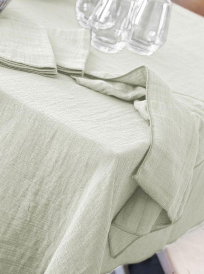 Nappe rectangle en Gaze de coton Vert clair - Kiabi