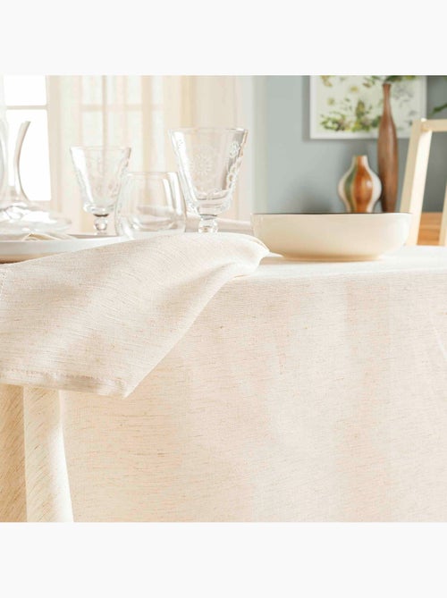 Nappe rectangle en poly-lin avec finition ourlet - Kiabi