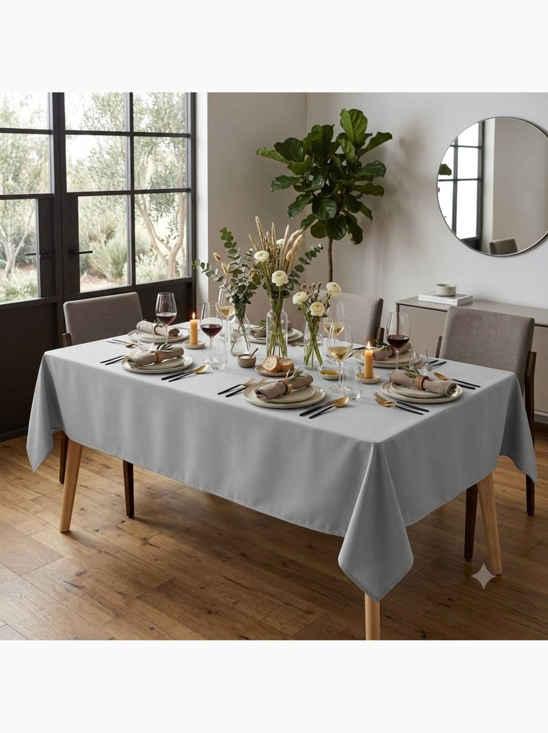 Nappe rectangle en polyester anti tache Gris - Kiabi