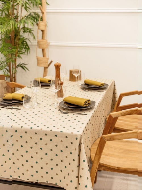 Nappe rectangle enduite à pois - Kiabi