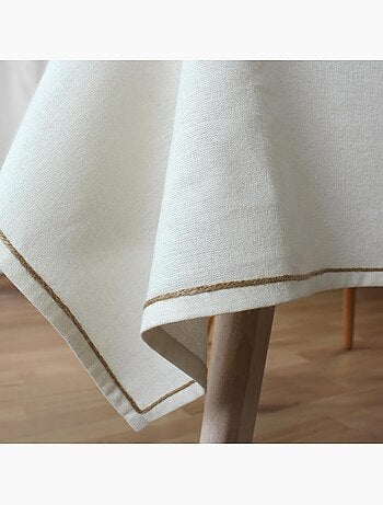 Nappe rectangle feston en jute Linna